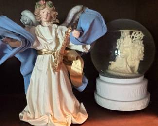Assorted Angel Figurines and Collectibles, including Hallmark Keepsake Ornaments