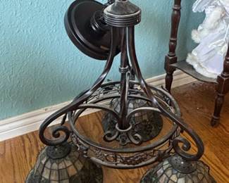 Tiffany Style Stained Glass Light Chandelier