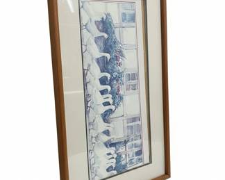 Framed Watercolor Print Dinner Call by Dawna Barton