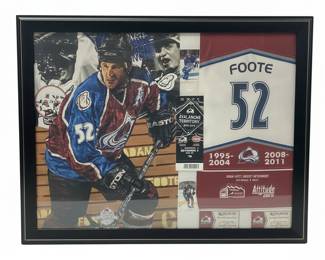 Adam Foote Colorado Avalanche Jersey Retirement Memorabilia Display