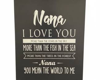 Nana You Mean The World To Me Decorative Sign