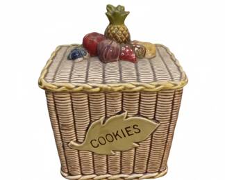 Vintage Tilso Japan Fruit Basket Cookie Jar