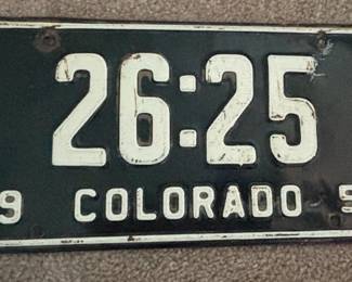 Colorado License Plate