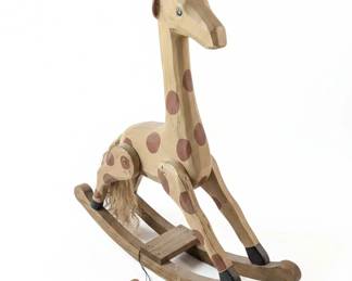 Boyds Bears Genyoowine Wooden Rocking Giraffe