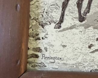 Frederic Remington Cheyenne Scouts Patrolling the Big Timber of the North and The Emigrants Prints Set of  fourth image