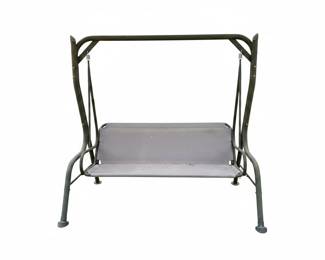 Metal Porch Swing with Canopy