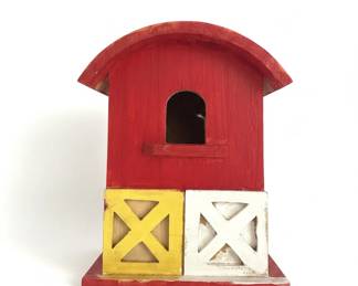 Decorative Barn Birdhouse and Cardinal Box