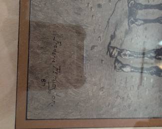 Frederic Remington Burning the Range Engraving second image
