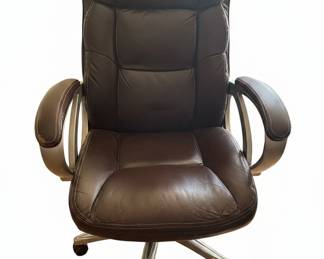Brown Faux Leather Executive Office Chair