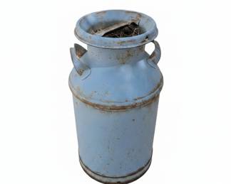 Vintage Metal Milk Can C