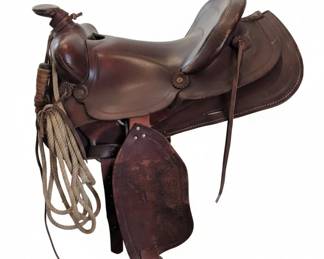 Vintage Western Saddle second image