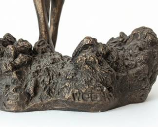 Bronze Giraffe Sculpture by W.C. Grace second image