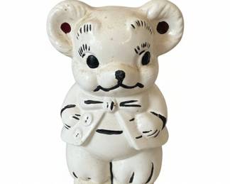 Vintage Ceramic Mickey Mouse and Minnie Mouse Figurines and Bear Cookie Jar fourth image