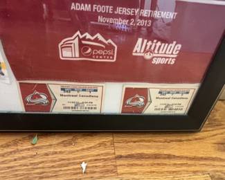 Adam Foote Colorado Avalanche Jersey Retirement Memorabilia Display second image