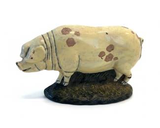 Cast Iron Spotted Pig Doorstop