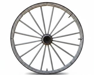 Antique Wooden Wagon Wheel