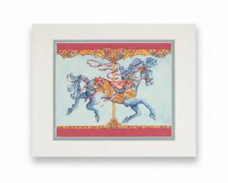 Carousel Horse Print by Judy Mastrangelo