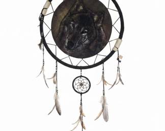 Al Agnew Dreams of the Spirit Wolf Art Collector Plate Dreamcatcher