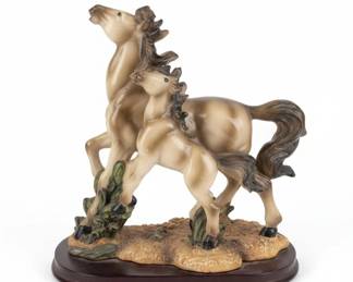 The Hamilton Collection Mare and Foal Figurine second image