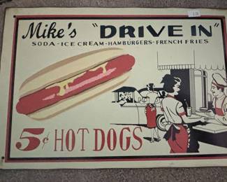 Mikes DriveIn Vintage Metal Sign