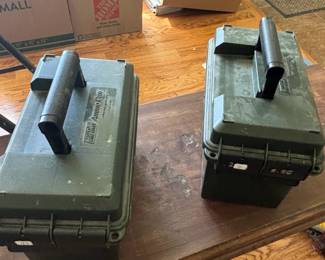 Military Style Ammo Cans with Ammunition