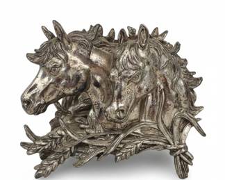 Arthur Court Silver Plated Horse Head Napkin Rings Set of 