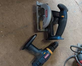 Ryobi V Cordless Drill and Circular Saw