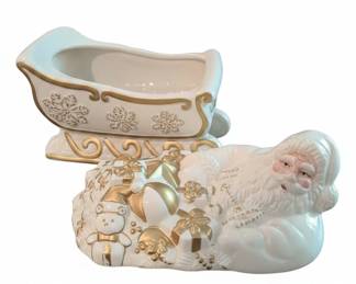 Santa Claus Sleigh Cookie Jar  World Bazaars second image