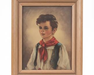 Vintage Portrait of Chiko or Chiko and Elena by Ann Allaben