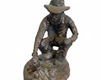 Bronze Cowboy Figurine by Michael Garman