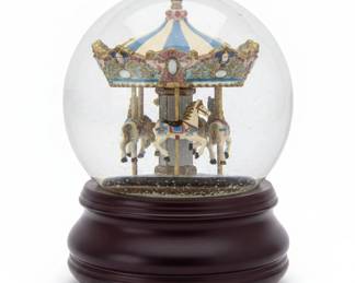 The San Francisco Music Box Company Carousel Musical Snow Globe