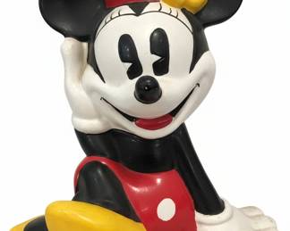 Vintage Ceramic Mickey Mouse and Minnie Mouse Figurines and Bear Cookie Jar third image