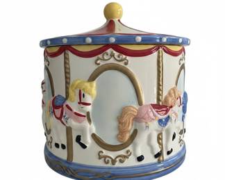 Carousel Horse Ceramic Cookie Jar B