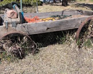 Vintage Wooden Farm Wagon second image