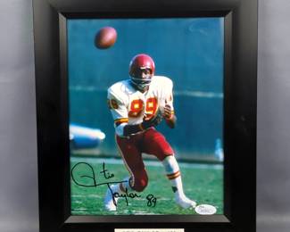 Otis Taylor Kansas City Chiefs Autographed 8x10 Photo With JSA Certification Sticker And Card, Framed