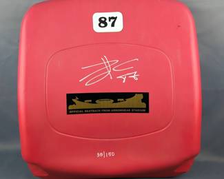 Travis Kelce Kansas City Chiefs #87 Autographed Official Arrowhead Stadium Seatback, Seat #87, Limited #35 of 150