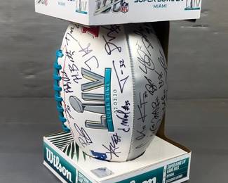 Super Bowl LIV Autographed Ball, Autogrpahs Include Bashaud Breeland, Andy Reid, Eric Fisher, And More