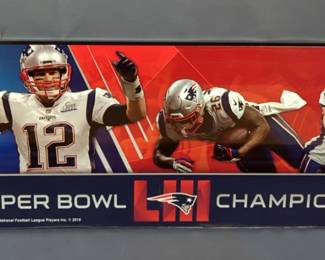 New England Patriots Super Bowl 36 And 38 Framed Team Photos, And Super Bowl 53 Wood Wall Decor