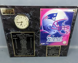 AM Sports Plaques New England Patriots Limited Edition Superbowl XXXVI Champion Collector Plaque, #50 of 150, 16" x 20"