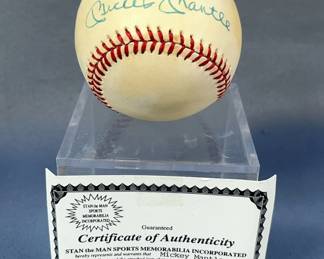 Mickey Mantle (HOF) Signed Baseball With COA From Stan The Man