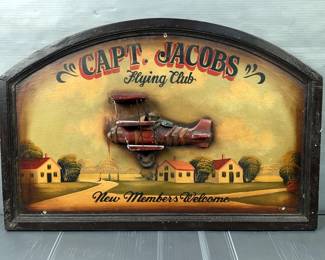 Capt. Jacobs Flying Club Wall Art, Approx 16” x 24”