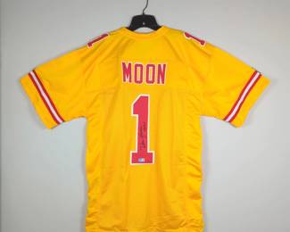 Warren Moon #1 (HOF) Autographed Football Jersey With Beckett Witnessed Authentication Sticker