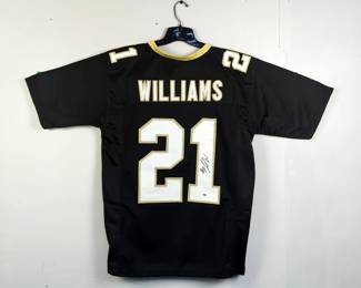 Jamal Williams #21 New Orleans Saints Autographed Football Jersey, With OKAuthentics Witnessed Sticker