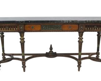Louis XVI Style Marbletop Console
