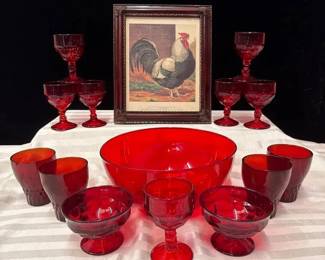 15 Piece Ruby Red Set
