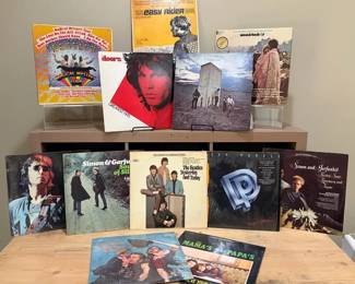 Vintage Classic Rock Vinyl Record Lot Beatles, Doors, Lennon, Woodstock More