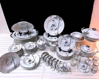 004 KUTANI Hand Painted China Set