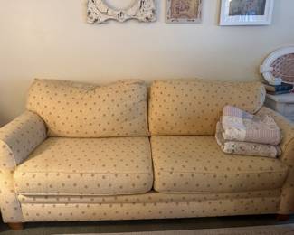 soft yellow retro vintage sofa 