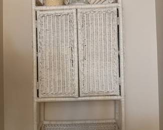 little wicker wall shelf 
