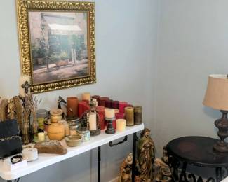 Candles, wall decor